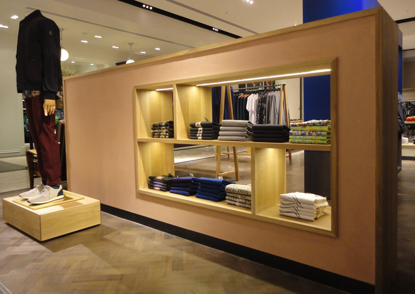 Smooth and polished clay finish, Paul Smith store in Manchester
